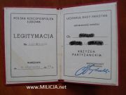 Legitymacja Krzyż Partyzancki
